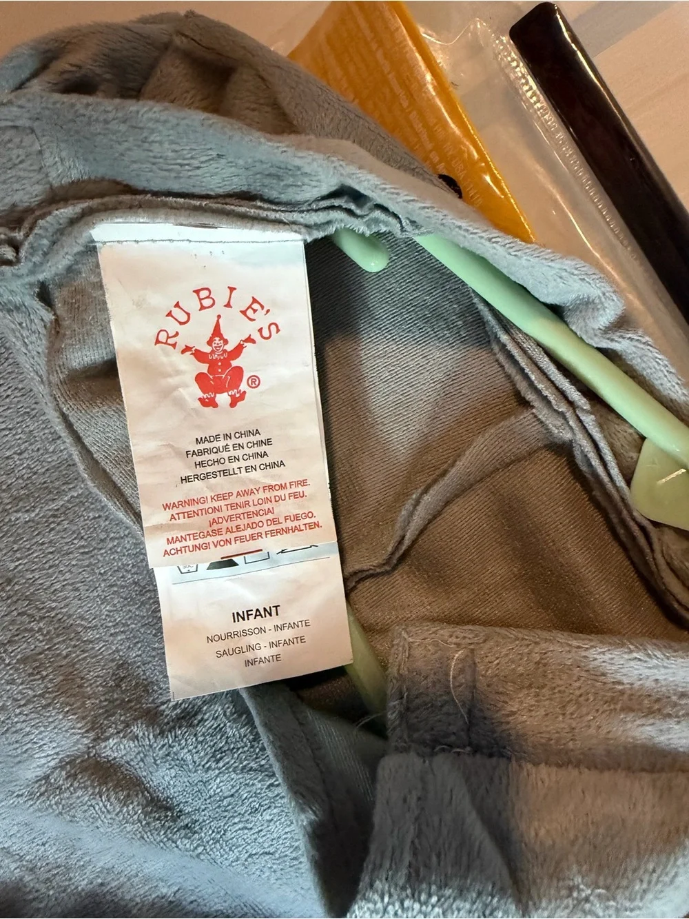 Rubie's Gray Infant Sloth Costume with Hood